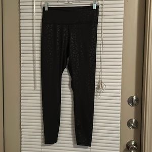 Black animal print leggings